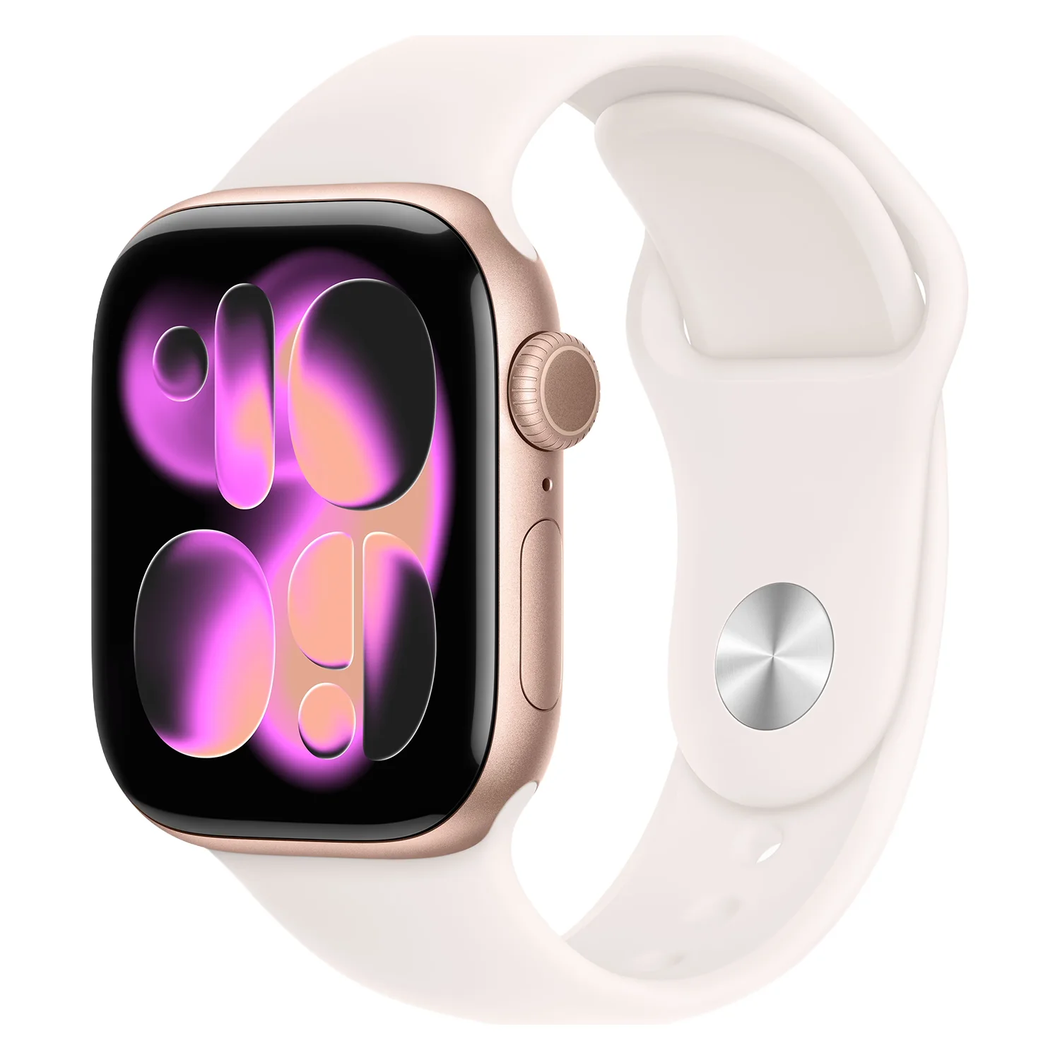 Apple Watch Series 11 MEV64AM/A Caixa Alumínio 46mm Ouro Rosa - Esportiva Blush Claro S/M