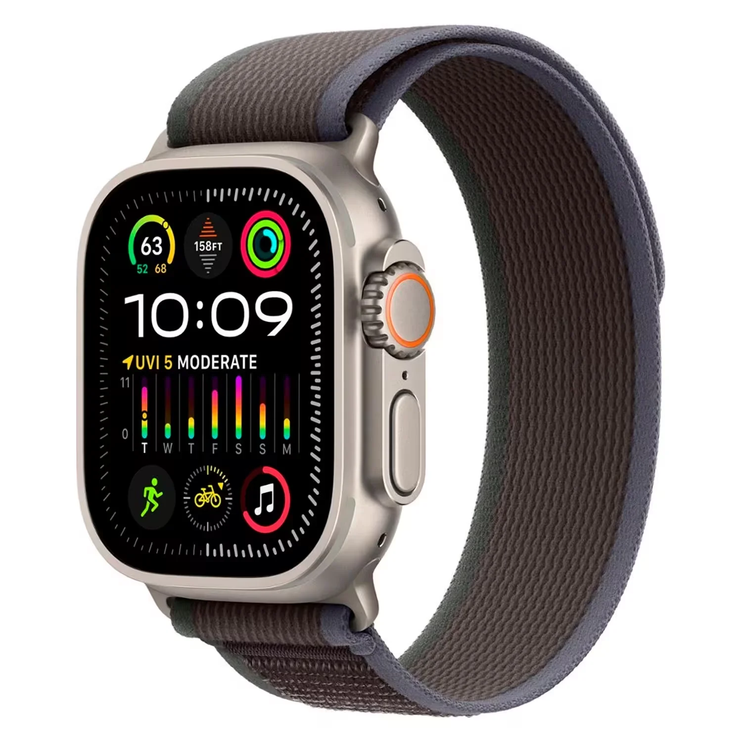 Apple Watch Ultra 2 MRF53LW/A Celular + GPS Caixa Titânio 49mm - Loop Trail Azul S/M