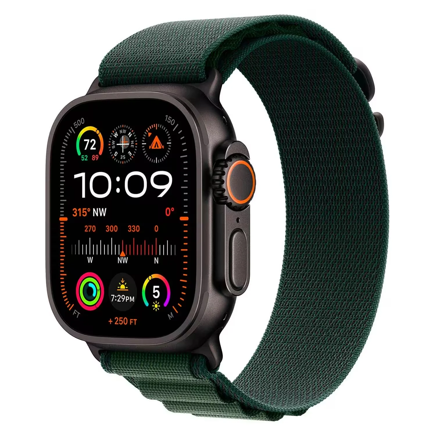 Apple Watch Ultra 2 MX4T3LW/A Celular + GPS Caixa Titânio Preto 49mm - Loop Alpine Verde