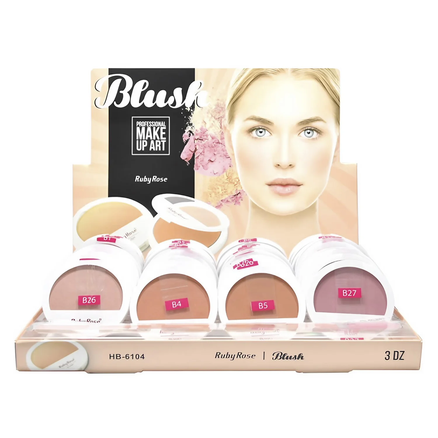 Blush Ruby Rose HB-6104- 36 Unidades