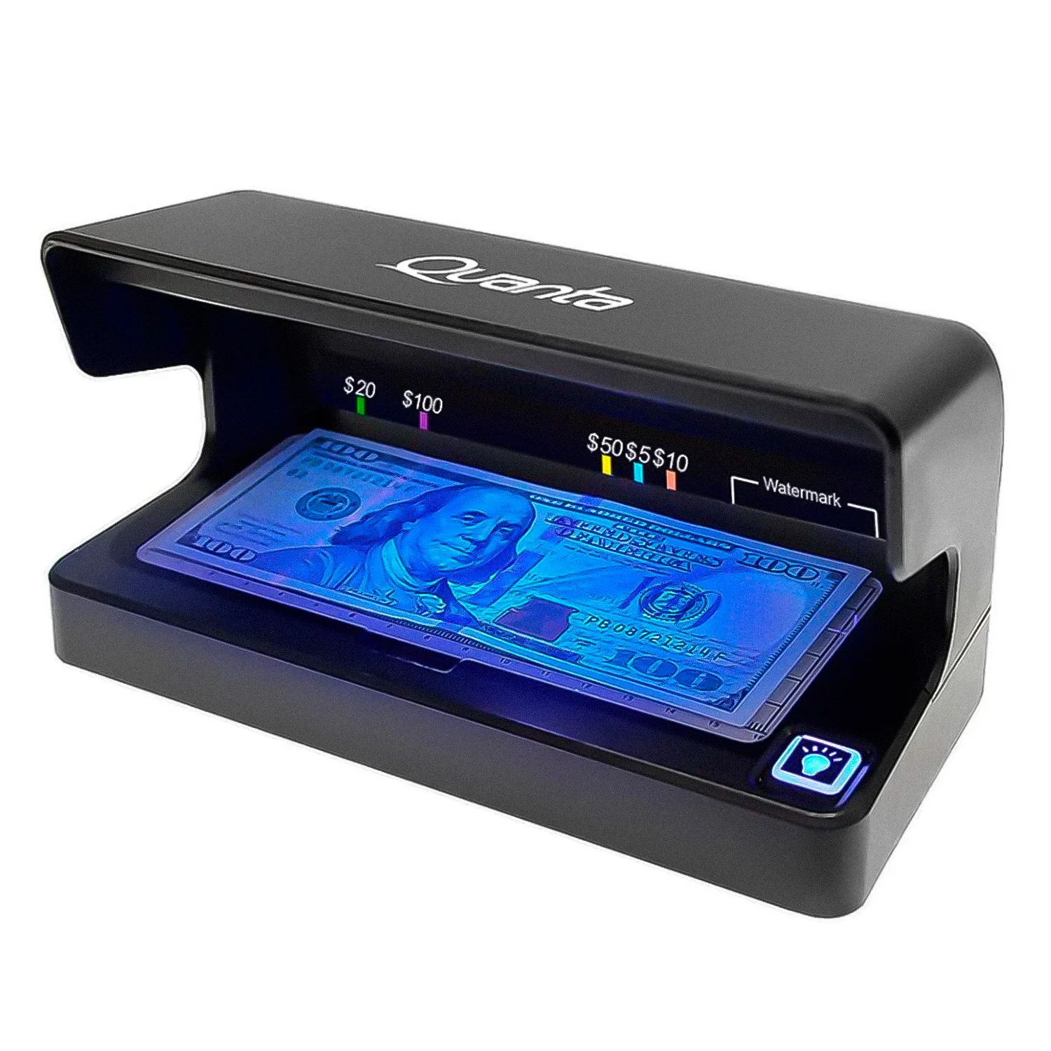 Detector de Dinheiro Falso Quanta QTDBF30 - Preto