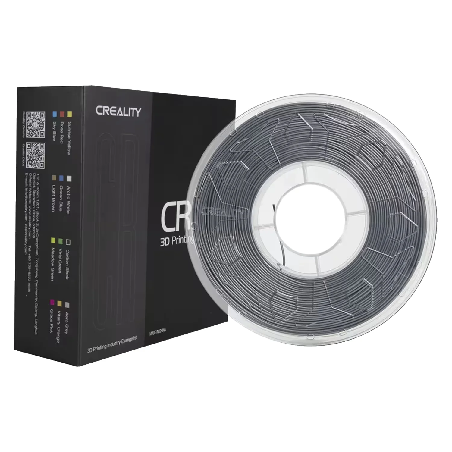 Filamento para Impressora 3D Creality CR-PLA 1kg / 1.75mm - Cinza Fosco