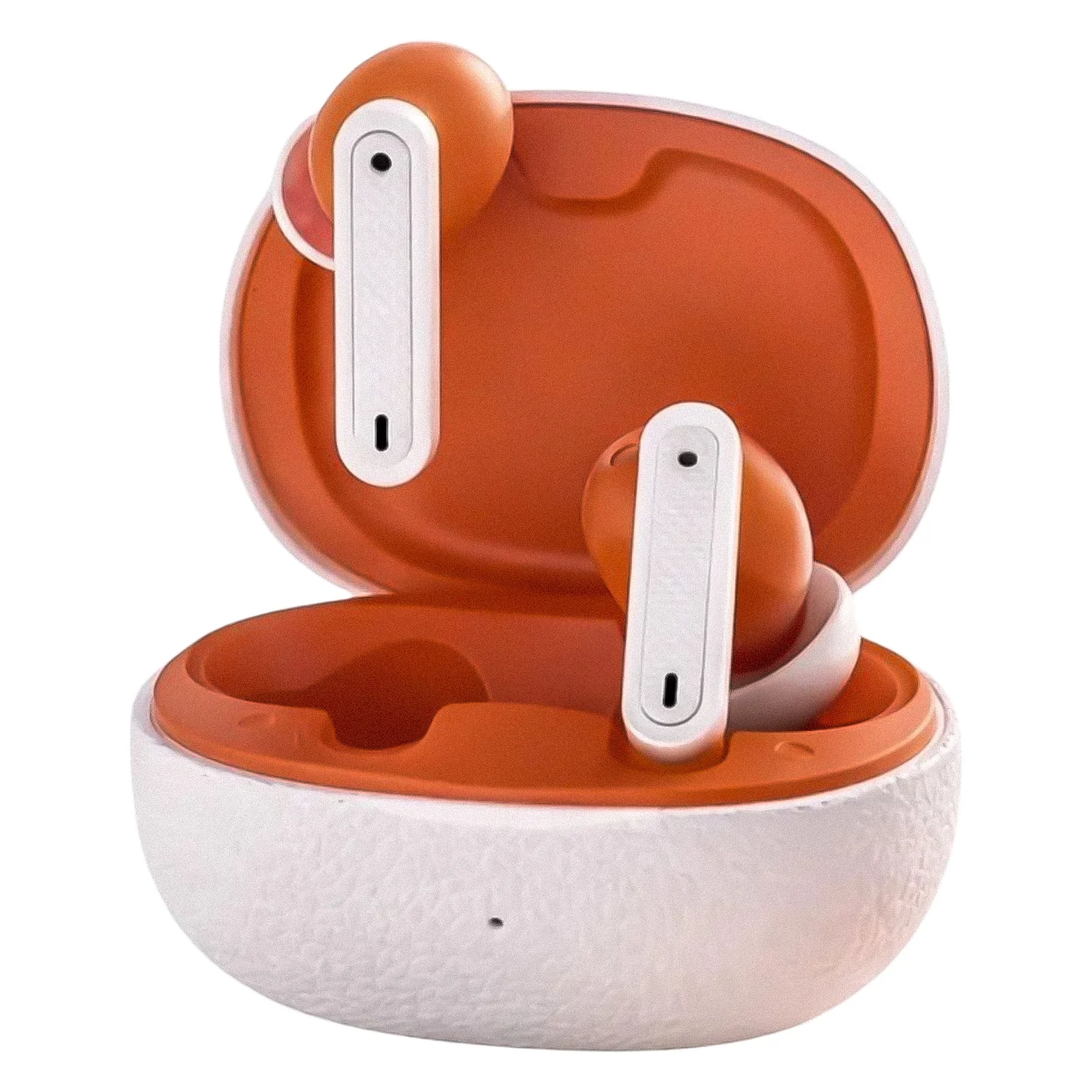 Fone de Ouvido Satellite AE-6232 Wireless - Branco e Laranja