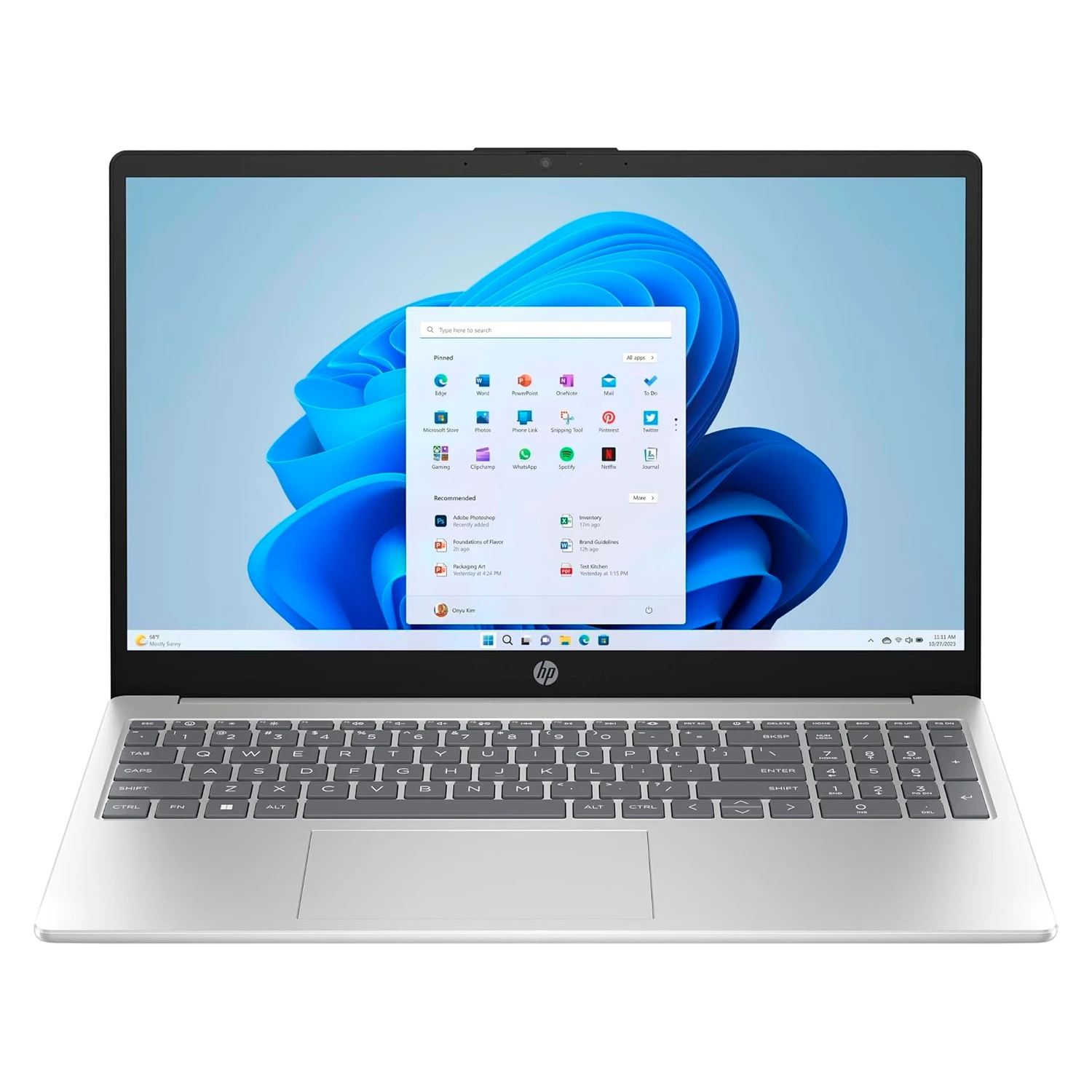 Notebook HP Intel Core 7-150U 16GB RAM 1TB SSD Tela 15.6" Windows 11 Inglês Prata - 15-FD0183WM