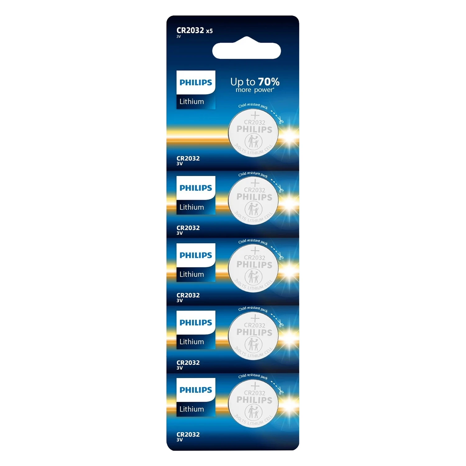 Pilha Philips CR-2032 3V 240MAH - 5 Unidades