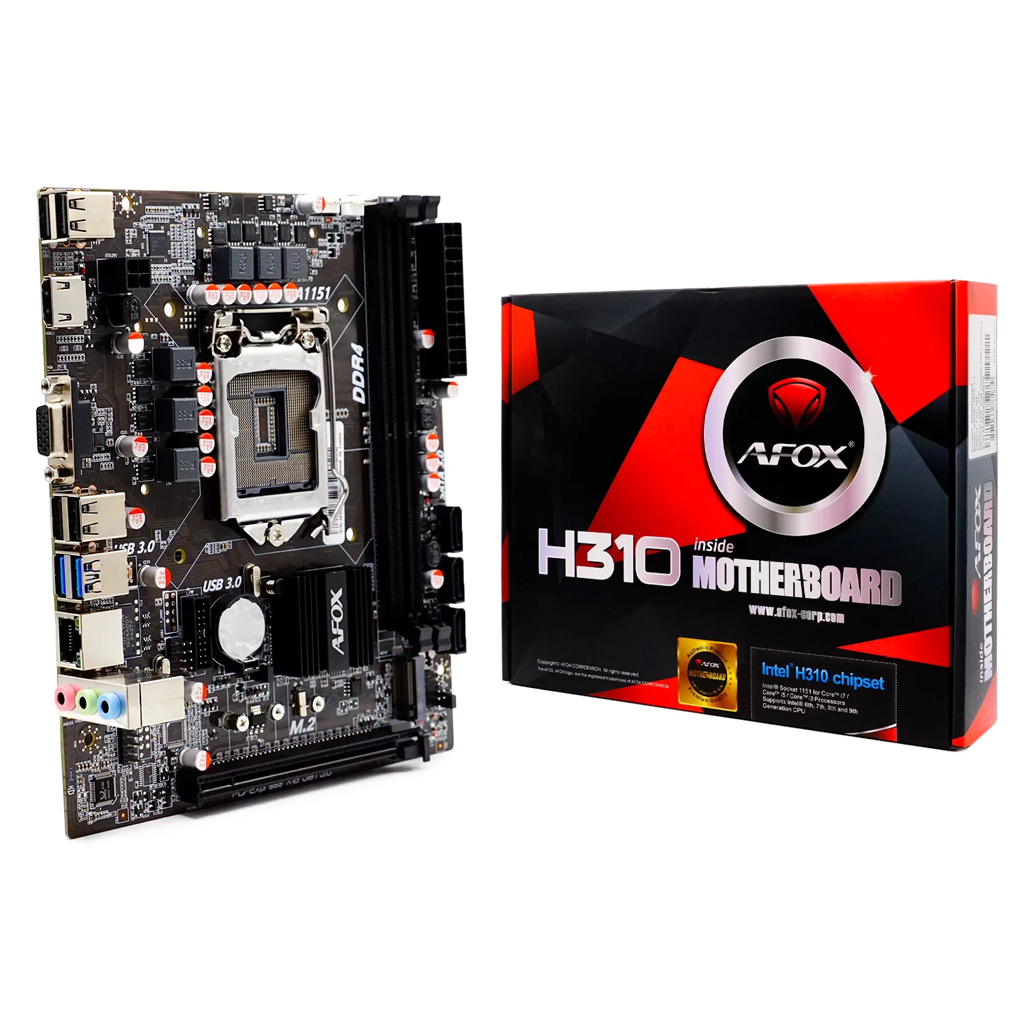 Placa Mãe Afox IH310C-MA6-V4 DDR4 Socket 1151 Chipset H310 Micro ATX