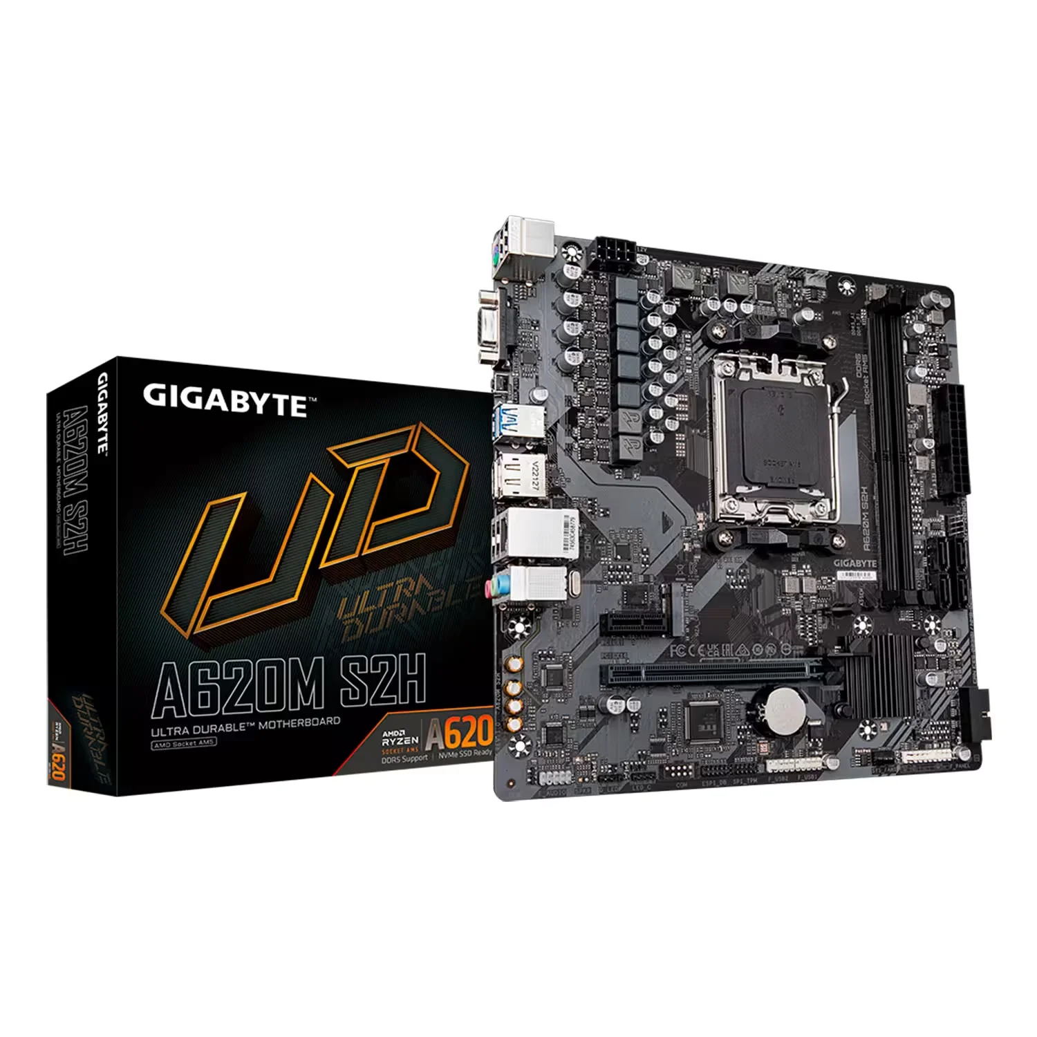 Placa Mãe Gigabyte A620M S2H DDR5 Socket AM5 Chipset A620 Micro ATX