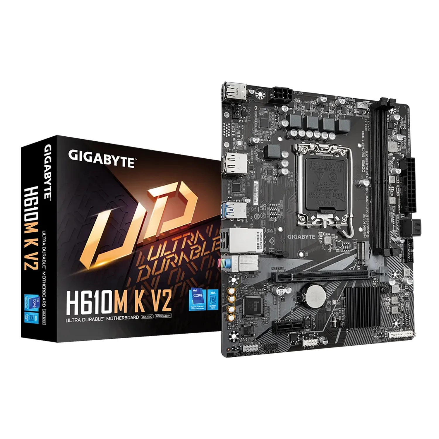 Placa Mãe Gigabyte H610M K V2 DDR5 Socket LGA 1700 Chipset Intel H610 Express Micro ATX