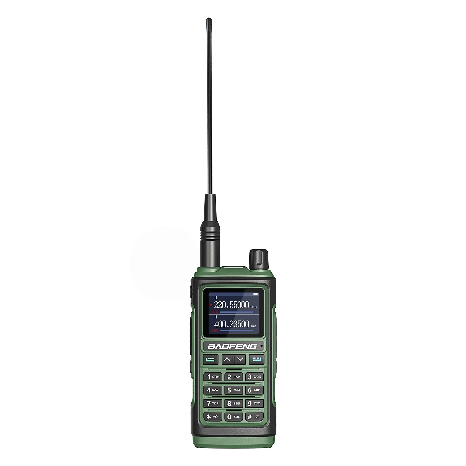 Rádio Walk Talk Baofeng UV-17M Dual Band LCD - Preto e Verde