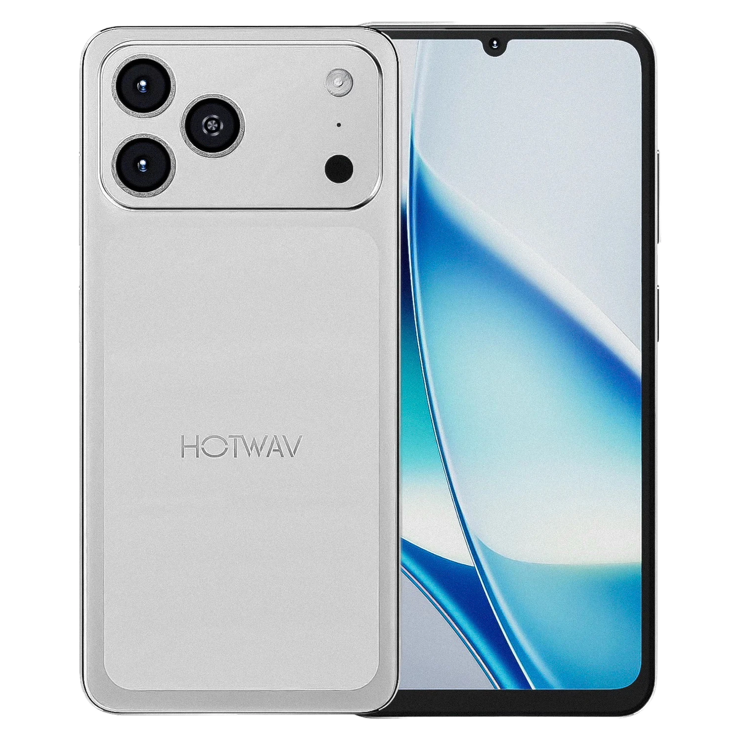 Smartphone Hotwav A17 Pro Max Global 256GB 4GB RAM Dual SIM Tela 6.75" - Prata