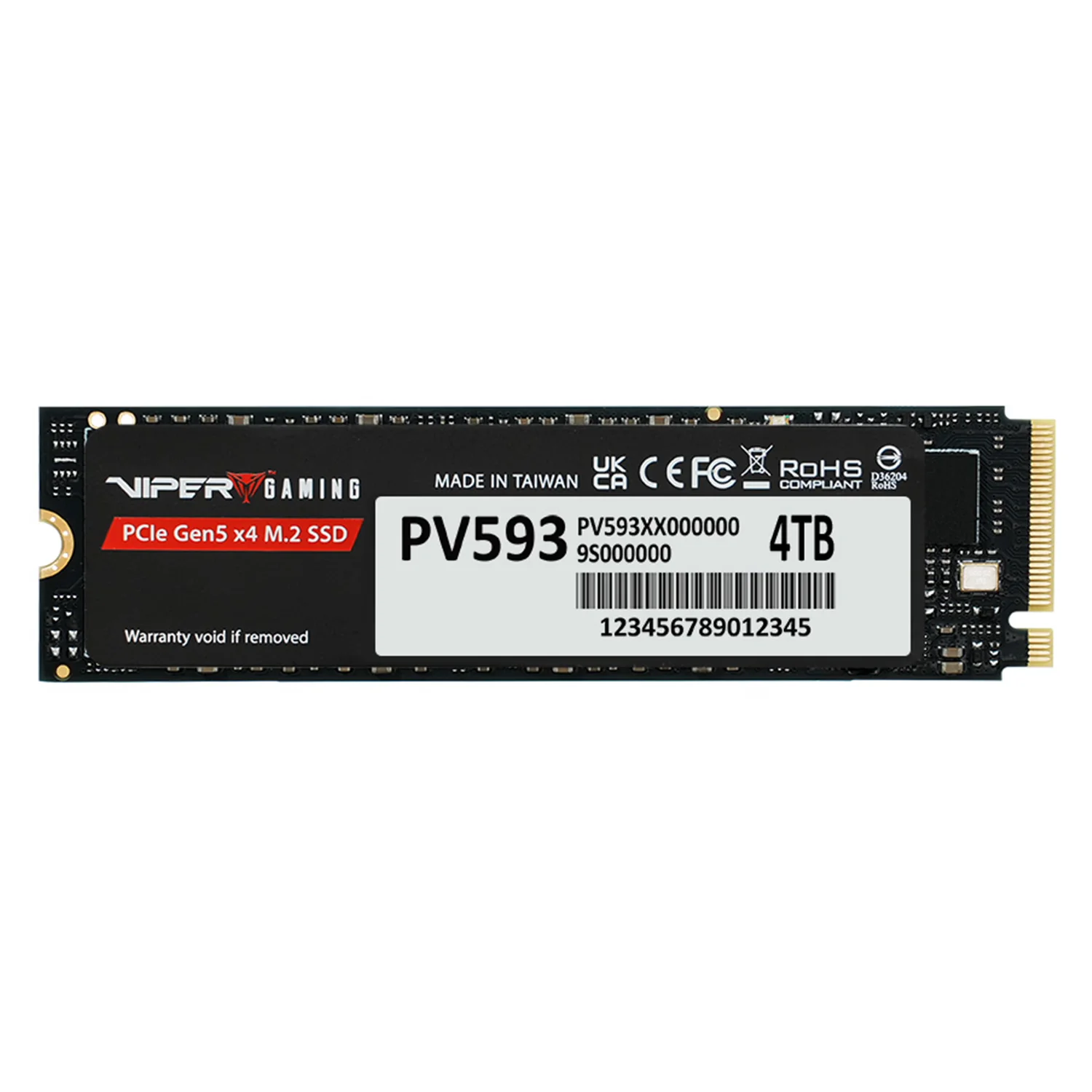 SSD M.2 Patriot PV593 4TB NVMe PCIe Gen5 - PV593P4TBM28H