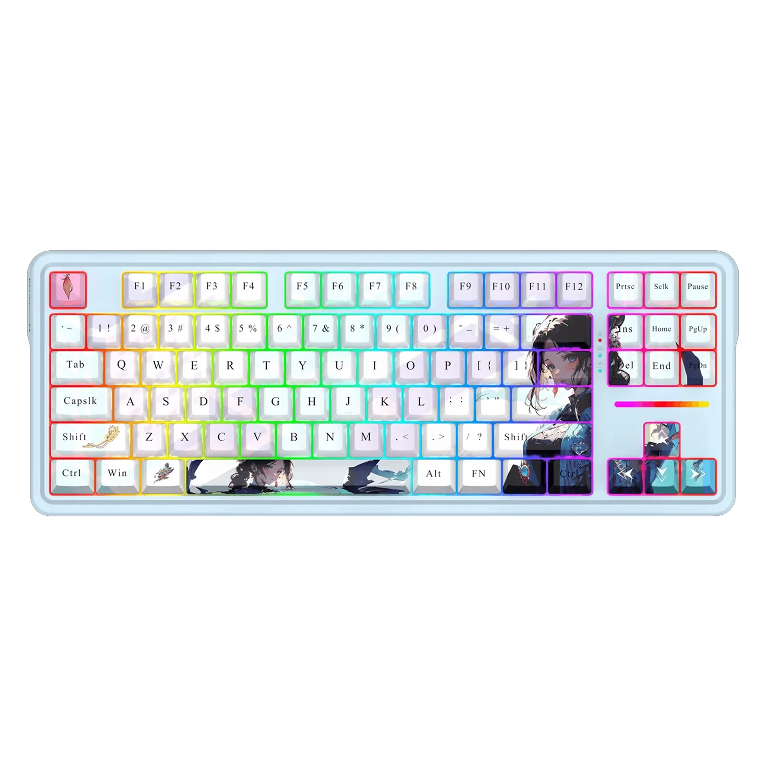 Teclado Gamer Redragon K728AK RGB Pro Antonium Sem Fio Inglês - Anime