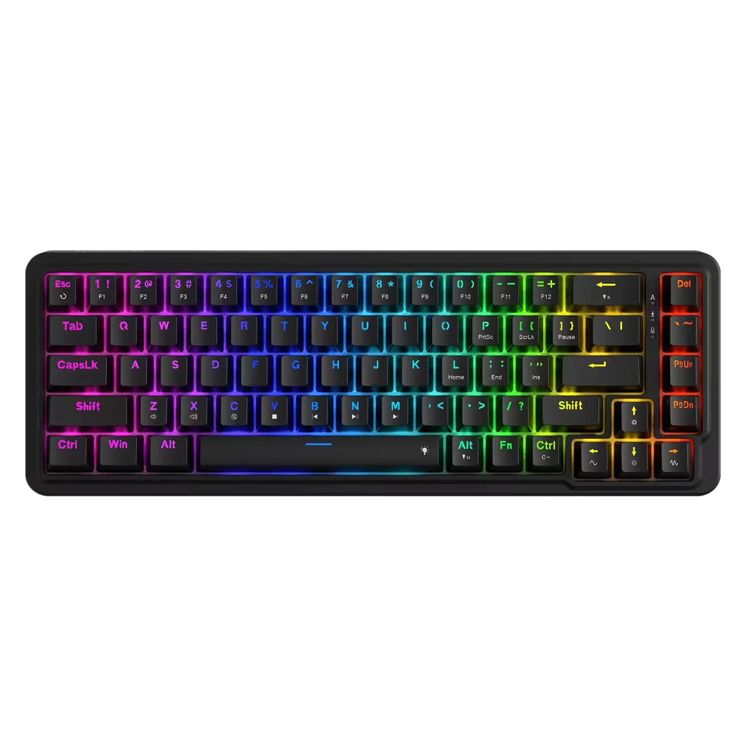 Teclado Gamer Redragon Nova K709 RGB Layout 65% - Preto